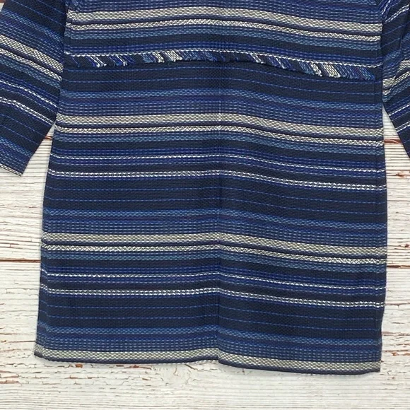 Vineyard Vines Striped Woven Jacket In Blue Sz XS - Picture 9 of 11